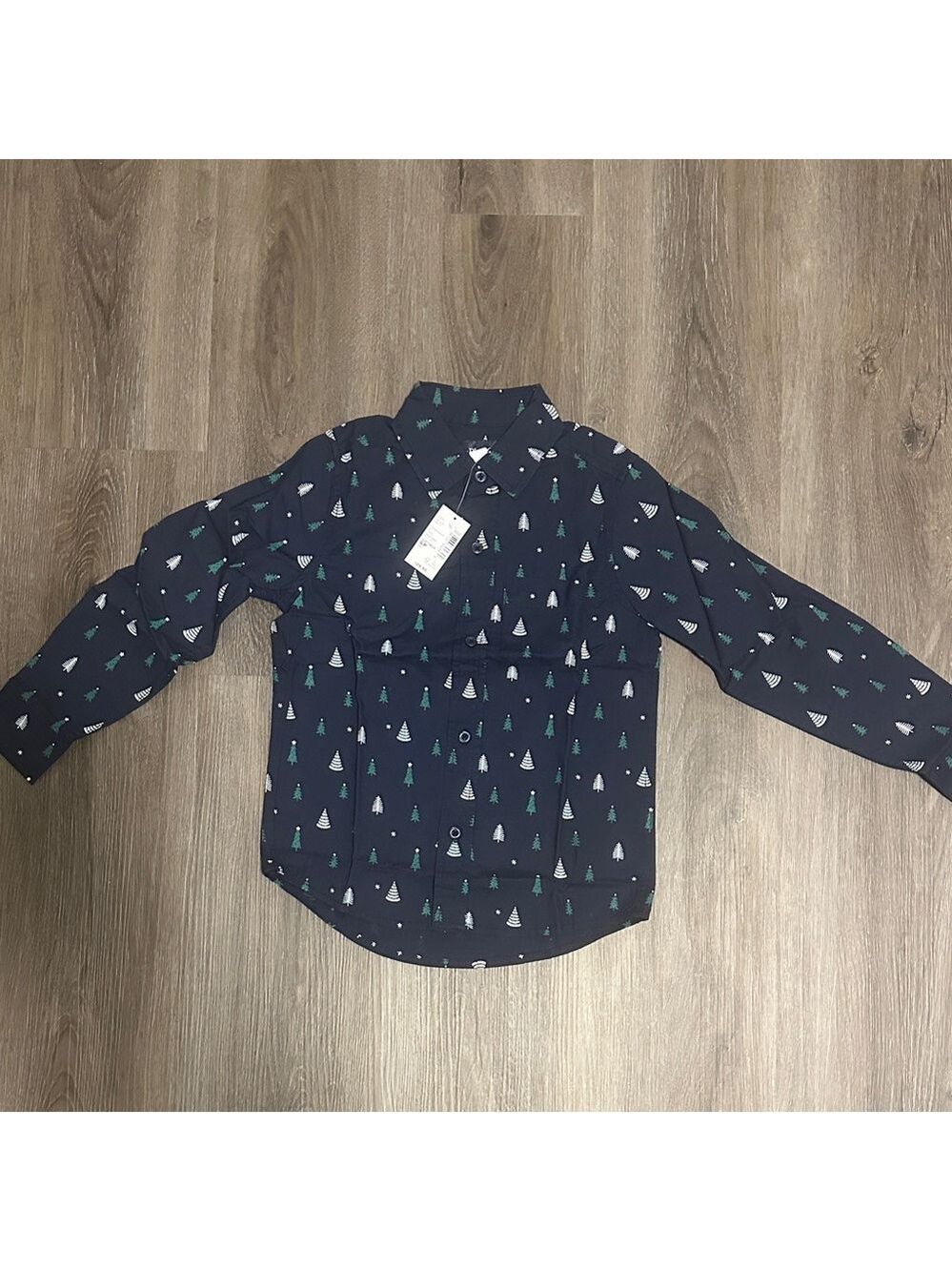 Boys Navy Christmas Shirt size 5/6